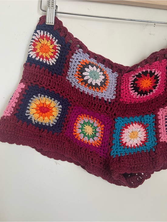 Pants - Handmade Crochet Granny Square shorts